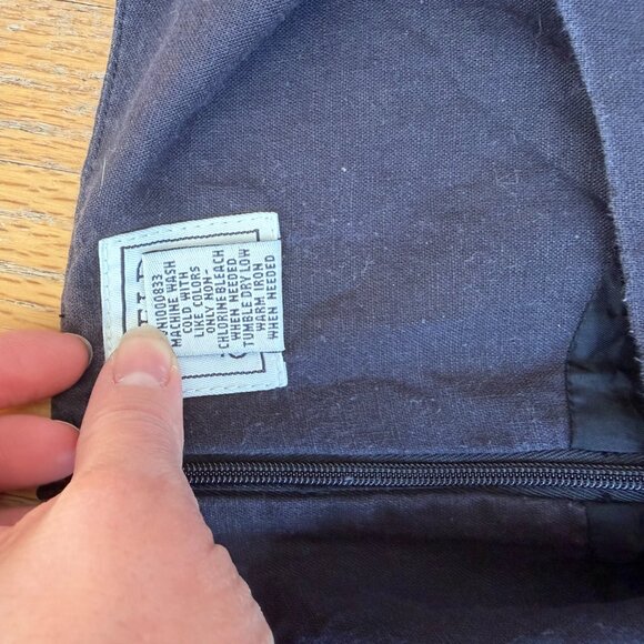 Field Gear Sleeveless Vintage Black Dress Size 12 Linen/Cotton - Picture 4 of 6